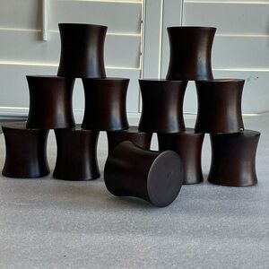 Mango Wood Carved Display Stands 12 Pcs. Wholesale Lot NOS